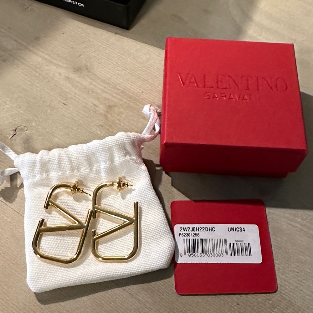 Valentino Gold Geometric Earrings